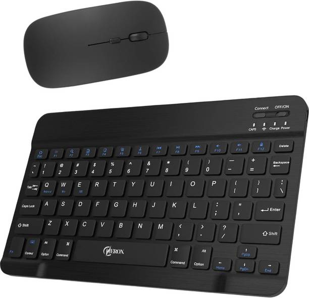 WEROX Ultra-Slim Bluetooth Keyboard, Wireless Portable and Comfortable & Silent Typing Wireless, Bluetooth Handheld Laptop Keyboard Compatible with Desktop, iPad, Laptop, Tablet