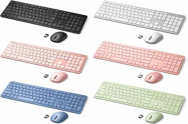 MONDAL INBUILT BATTERY KEYBOARD & MOUSE COMBO SET Wireless Laptop-size Multi-device Keyboard Compatible with Desktop, iPad, Laptop, Mac, Tablet