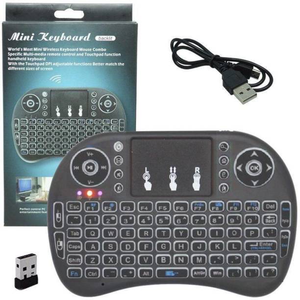 Clairbell Qwx_1455_Mini Wireless Keyboard with Touchpad Mouse, 2.4ghz Smart Connector Bluetooth Handheld Laptop Keyboard Compatible with Desktop, Laptop, Mac
