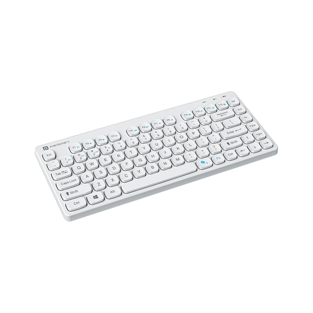 Portronics Bubble, 2.4 GHz & Bluetooth 5.0 Connectivity, Noiseless Experience Bluetooth, Wireless Handheld Laptop Keyboard Compatible with Desktop, Laptop, Tablet, iPad, Mac