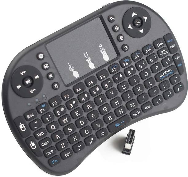 Clairbell Qwx_1422_Mini Wireless Keyboard with Touchpad Mouse, 2.4ghz Smart Connector Bluetooth Handheld Multi-device Keyboard Compatible with Desktop, Laptop, Mac