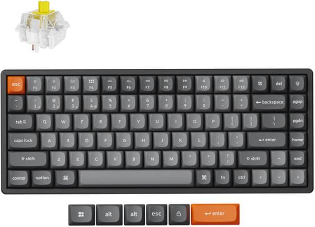 Keychron K2 Max QMK Wireless Mechanical Keyboard, Fully Assembled, RGB Backlight Aluminum Bluetooth Standard Multi-device Keyboard Compatible with Desktop, Laptop, Mac