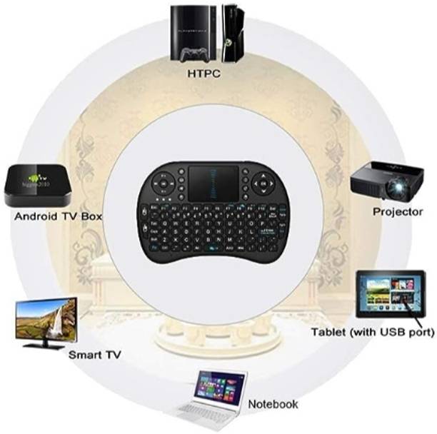 GUGGU BGF_870A_hard Keyboard with Backlight Touchpad Mouse, Mini Wireless Keyboard Wired USB Thumb-size Multi-device Keyboard Compatible with Desktop, Laptop, Mac