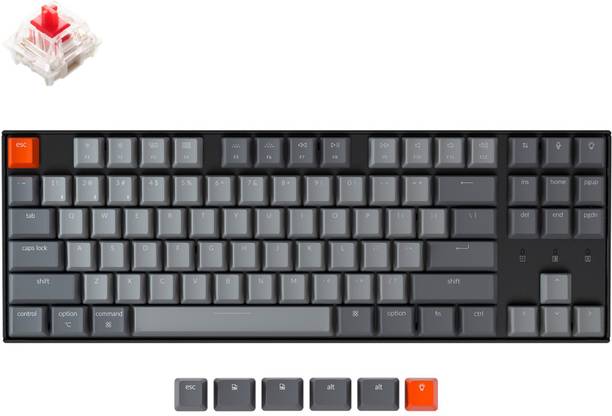 Keychron K8 Wireless Mechanical Keyboard/RGB/Plastic frame/ TKL/ Bluetooth, Wired USB, Wireless Tenkeyless Multi-device Keyboard