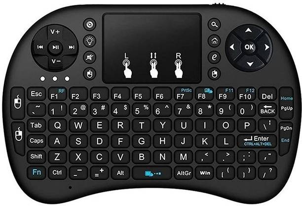 AUSHA Wireless Mini Keyboard with Touchpad and LED Backlight - 3-in-1 Wireless Standard Multi-device Keyboard