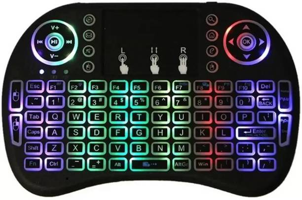 FITUP ® Wireless Mini Keyboard with Touchpad and LED Backlight Wireless Standard Multi-device Keyboard Compatible with Desktop, Laptop, Tablet, iPad, Mac