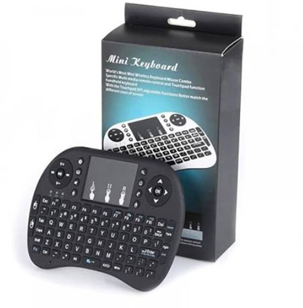GUGGU BGF_868A_Mini Wireless Keyboard with Light with Attach, Mouse for pc, Tablets Wired USB Thumb-size Multi-device Keyboard Compatible with Desktop, Laptop, Mac