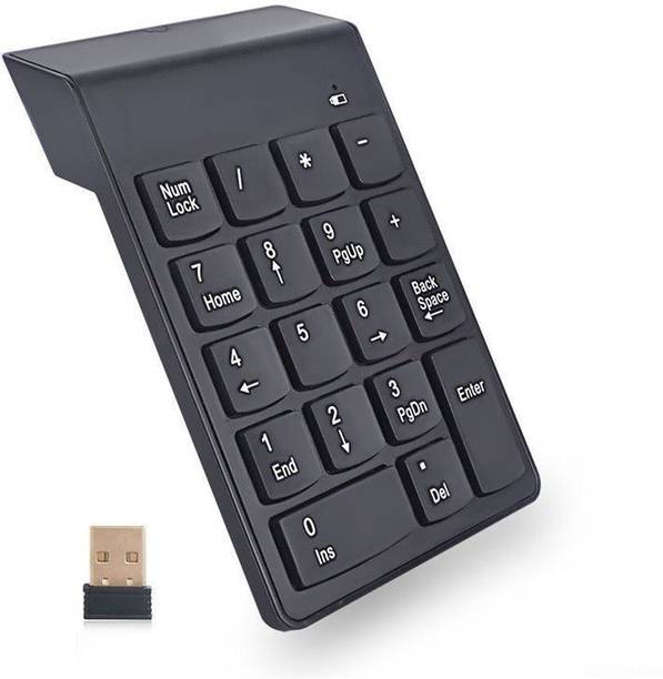 FlexiKeys Mini Numeric Keypad 2.4GHz Wireless 18 Keys Pad for PC Laptop Wireless Handheld Multi-device Keyboard Compatible with Desktop, Laptop, Mac