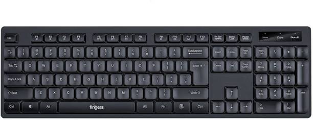 FINGERS ButterClicks Wired USB Standard Multi-device Keyboard Compatible with Desktop, Laptop, Mac multimedia_keys