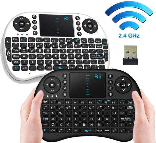 Clairbell Qwx_1449_Mini Wireless Keyboard with Touchpad Mouse, 2.4ghz Smart Connector Bluetooth Handheld Multi-device Keyboard