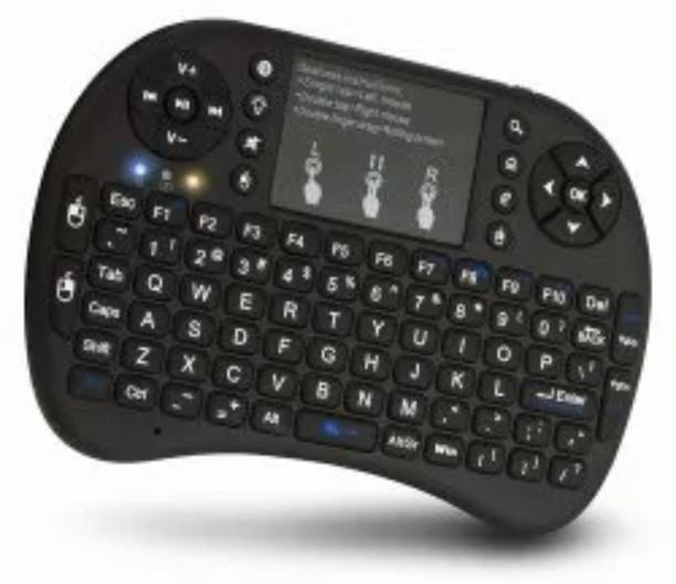 SYARA Qwx_1417_Mini Wireless Keyboard with Touchpad Mouse, 2.4ghz Smart Connector Bluetooth Handheld Multi-device Keyboard Compatible with Desktop, Laptop, Mac