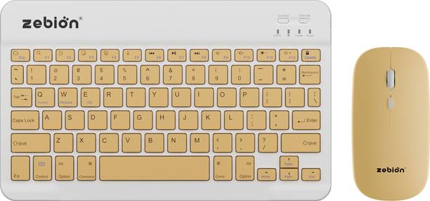 zebion G2800 Mini Keyboard & Mouse Combo (Type-C Rechargeable with 150Hr Worktime, Bluetooth Standard Multi-device Keyboard Compatible with Desktop, Laptop, Tablet, iPad, Mac