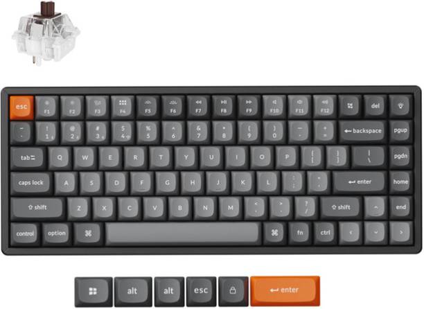 Keychron K2 Max QMK Wireless Mechanical Keyboard, Fully Assembled, RGB Backlight Aluminum Bluetooth Standard Multi-device Keyboard Compatible with Desktop, Laptop, Mac
