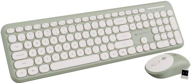 ZEBRONICS Companion 302 2.4GHZ Wireless Keyboard & Mouse Combo with UV Printed Keys Wireless Standard Multi-device Keyboard Compatible with Desktop, Laptop, Mac