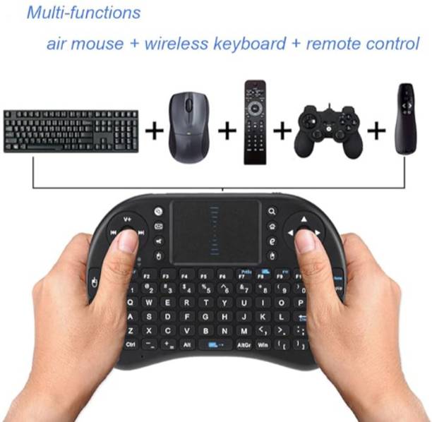 FRONY BGF_862A_Mini Wireless Keyboard with Light with Attach, Mouse for pc, Tablets Wireless Thumb-size Multi-device Keyboard Compatible with Desktop, Laptop, Mac Easy to Use,Plug and Play,Quick, Comfy Durable body