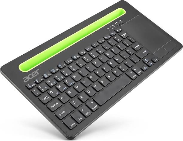 Acer SwiftConnect Rechargeable Keyboard with Cradle & Touchpad Wireless, Bluetooth Standard Multi-device Keyboard Compatible with Mac, Laptop, Desktop, Tablet