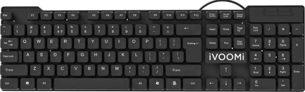 iVoomi Quest keyboard Wired USB Standard Multi-device Keyboard Compatible with Desktop, Laptop, Mac