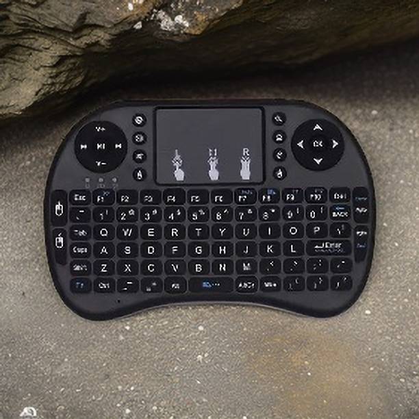 GUGGU 0a_Hard key Mini Home Theater Keyboard: Touchpad Included Smart Connector Handheld Multi-device Keyboard Compatible with Desktop, Laptop, Mac