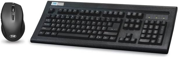 Tvs Electronics Platina Wireless Combo (Keyboard, Mouse) Strong Tilt Legs, Laser-etched Key Wireless Standard Multi-device Keyboard Compatible with Desktop, Laptop, Mac multimedia_keys