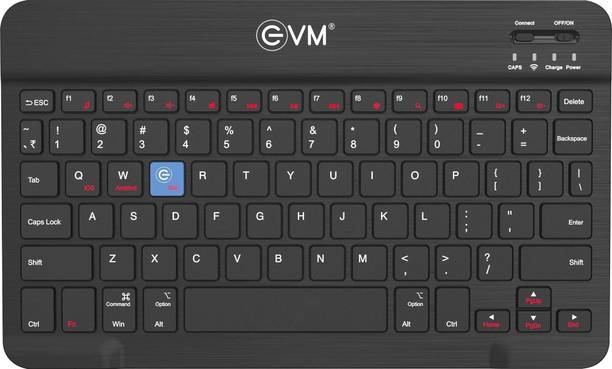 EVM WLKM Bluetooth Standard Multi-device Keyboard Compatible with Desktop, Laptop, Mac Compact, Wireless, Portable, 150 mah Battery