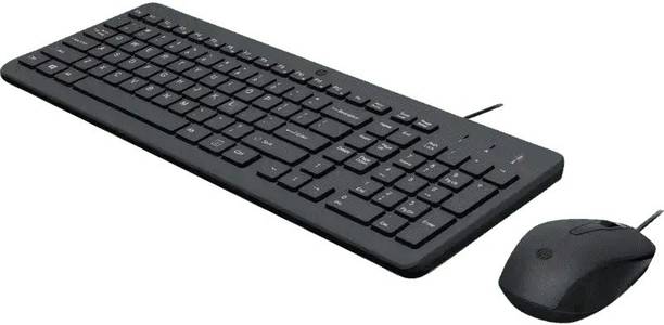 HP 150 Wired Mouse and Keyboard 1600 DPI Mouse, 12 fn keyboard shortcuts, 1 yr warranty Wired USB Multi-device Keyboard