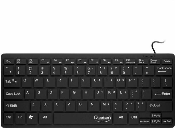 DEVBHOOMI DB-7307 MINI KEYBOARD. Wired USB Laptop-size Multi-device Keyboard Compatible with Desktop, Laptop, Mac Easy to Use,Plug and Play,Quick, Comfy Durable body