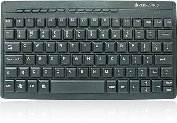 ZEBRONICS ZEB_K04_MINI MULTIMEDIA Wired USB Laptop-size Multi-device Keyboard Compatible with Desktop, Laptop, Mac