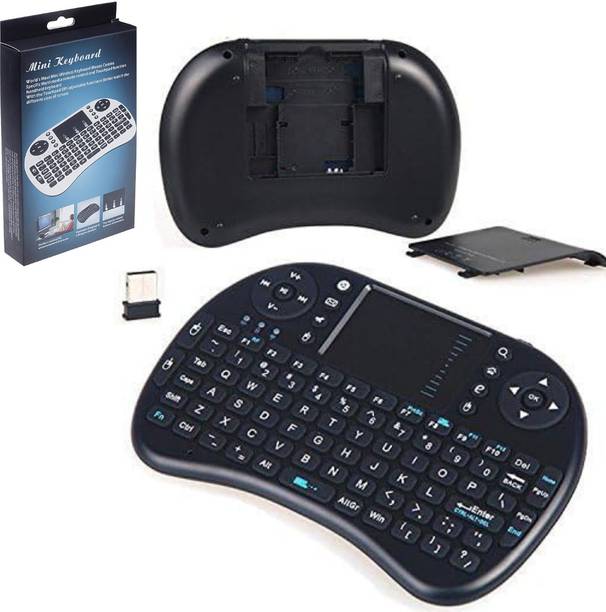 TRIVYOM 2.4GHz Mini Wireless Keyboard with Touchpad & USB Dongle – Laptop & Computer Wireless Standard Multi-device Keyboard Compatible with Desktop, iPad, Laptop, Mac, Tablet
