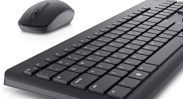 DELL KM3322W Keyboard & Mouse Combo, Anti-fade & Spill-resistant Keys_001 Wireless Standard Laptop Keyboard Compatible with Laptop, Mac
