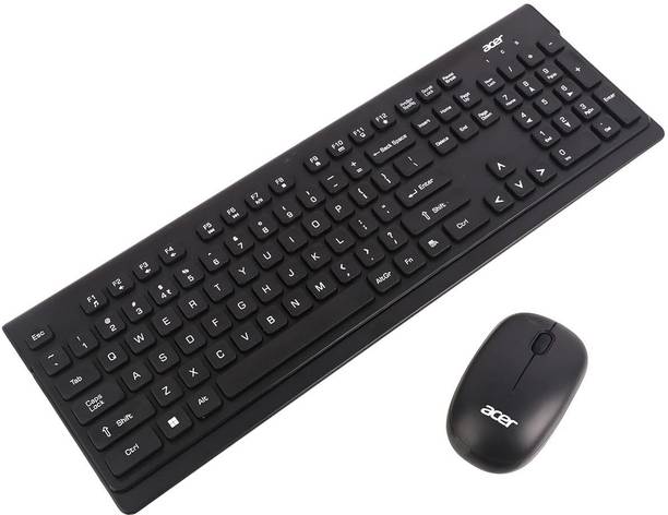 Acer Keyboard & Mouse Combo with Attractive Durable Design Wireless Standard Multi-device Keyboard Compatible with Desktop, Laptop, Mac
