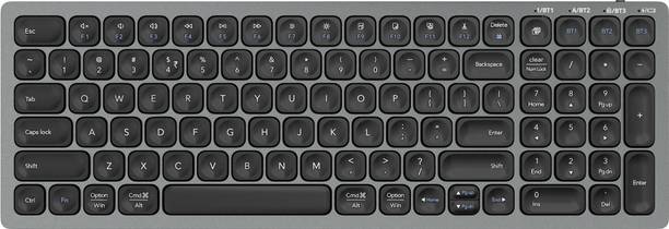 ZEBRONICS Zeb K5001MW Bluetooth 5.0 keyboard for Mac, Windows, Android, Upto 3 connections Bluetooth Standard Multi-device Keyboard Compatible with Desktop, Laptop, Mac multimedia_keys