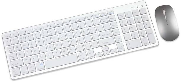 TECPHILE K936 Wireless Keyboard and Mouse Combo (3 BT5.0 + 2.4Ghz USB) Bluetooth, Wireless Laptop-size Multi-device Keyboard Compatible with Desktop, Laptop, Mac