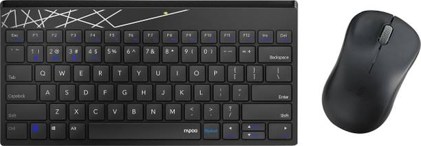 RAPOO 8000M/Keyboard & Mouse Combo (4 Device Connectivity), Flipkart Shortcut Key Wireless, Bluetooth Multi-device Keyboard