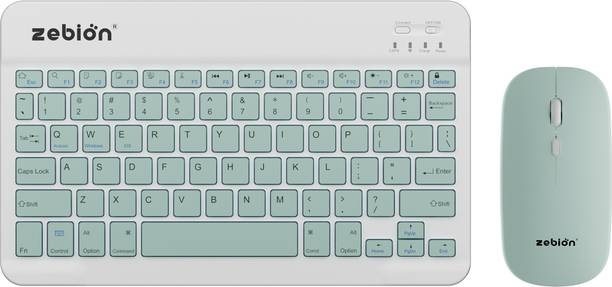 zebion G2800 Mini Keyboard & Mouse Combo (Type-C Rechargeable with 150Hr Worktime, Bluetooth Standard Multi-device Keyboard Compatible with Desktop, Laptop, Tablet, iPad, Mac