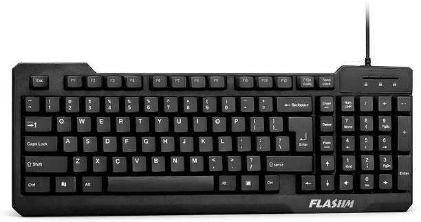 Flashm DT-WRDKBD-011 Wired USB Standard Multi-device Keyboard Compatible with Desktop