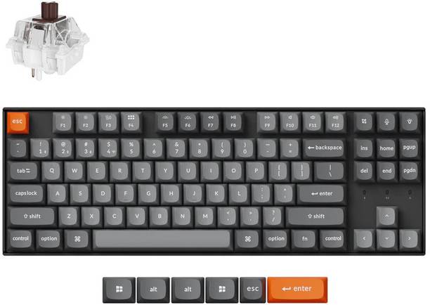 Keychron K8 Max QMK Wireless Mechanical Keyboard / Fully Assembled / RGB Backlight Bluetooth Standard Multi-device Keyboard Compatible with Desktop, Laptop, Mac