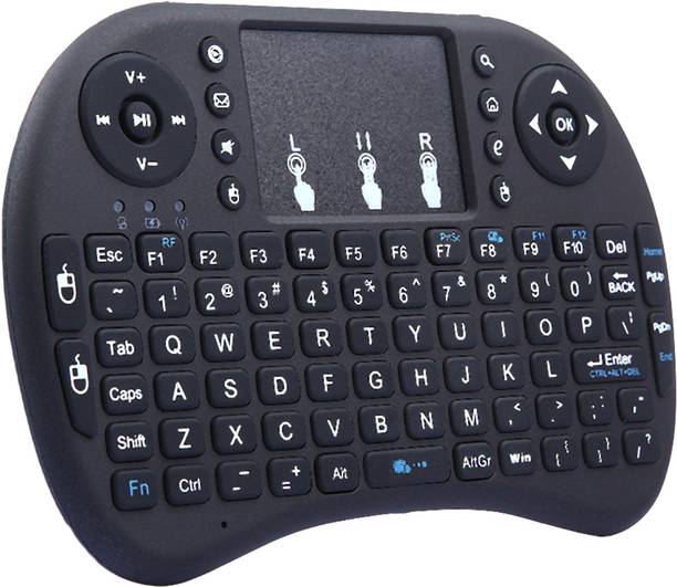 GUGGU Qwx_1443_Mini Wireless Keyboard with Touchpad Mouse, 2.4ghz Smart Connector Bluetooth Handheld Multi-device Keyboard Compatible with Desktop, Laptop, Mac