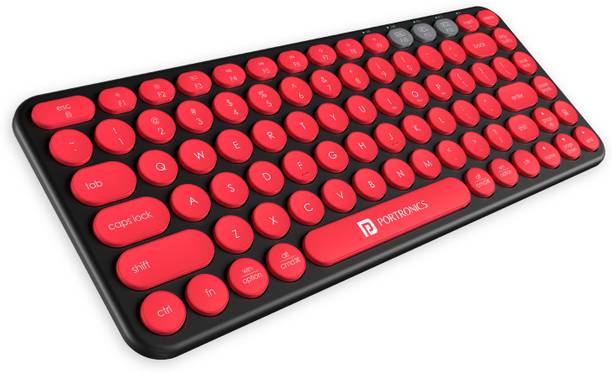 Portronics POR 347 Bluetooth, Wireless Handheld Multi-device Keyboard Compatible with Desktop, Laptop, Mac Bubble 2.0