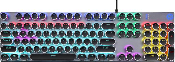 HP GK400Y Mechanical Wired USB Standard Gaming Keyboard Compatible with Desktop, Laptop, Mac Easy to Use,Plug and Play,Quick, Comfy Durable body