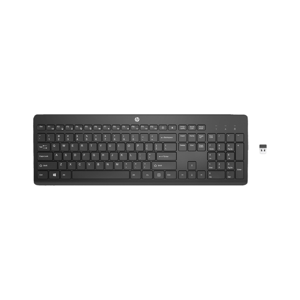 HP 230 Wireless Keyboard Wireless Standard Laptop Keyboard Compatible with Desktop, Laptop, Mac with Ergonomic Desktop Design