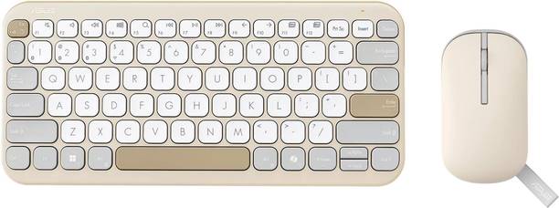 ASUS Wireless Keyboard and Optical Mouse Set CW200, Up to 1600dpi Wireless Tenkeyless Laptop Keyboard Compatible with Laptop, Desktop, Tablet