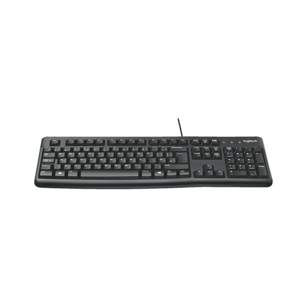 Logitech K120 / Full-Size, Spill-Resistant, Curved Space Bar Wired USB Standard 