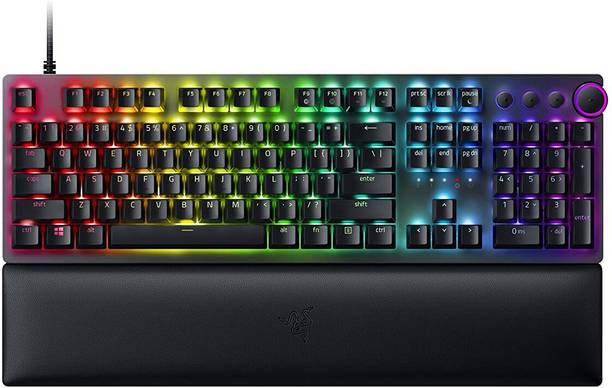 Razer Huntsman V2 - Optical (Linear Red Switch) RZ03-03930100-R3M1 Wired USB Standard Gaming Keyboard Compatible with Desktop, Laptop, Mac
