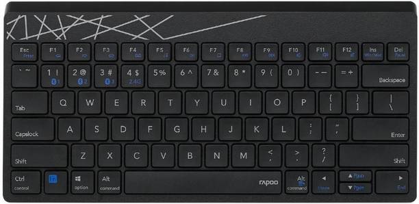 RAPOO K8000M Bluetooth Tenkeyless Laptop Keyboard Compatible with Desktop, Laptop, Mac
