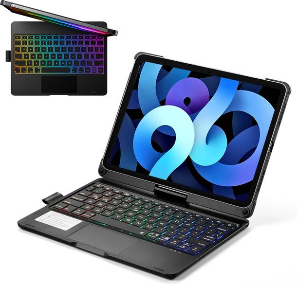 Bestor 360° Rotatable Keyboard case Pencil Holder Andarteck universal backlit 7 colors Bluetooth Laptop-size Tablet Keyboard Compatible with iPad, Laptop, Tablet
