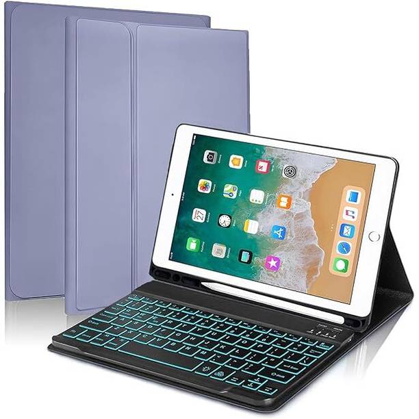 Proelite Keyboard case for iPad 9.7" 5th/6th Gen Air 1/Air 2 Pro 9.7, with Pencil Holder Bluetooth Standard Tablet Keyboard