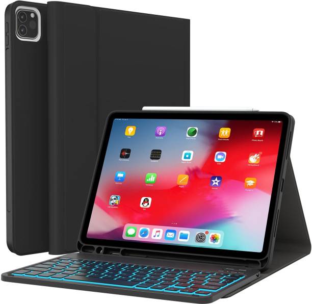 microware Backlight Keyboard with for iPad Pro 11 2020 2nd Gen, Detachable keyboard Bluetooth Tablet Keyboard