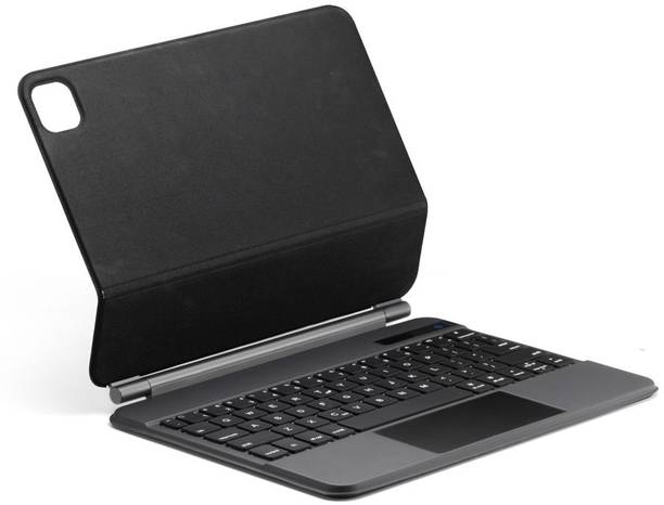 microware Bluetooth Magic Tablet Keyboard Case For iPad Air 4th Gen & Pro 11"-2021/20/18 Bluetooth Handheld Tablet Keyboard Compatible with Desktop, Laptop, Mac Bluetooth Magic Tablet Keyboard Case For iPad Air 4th Gen & iPad Pro 11"-2021/2020/2018