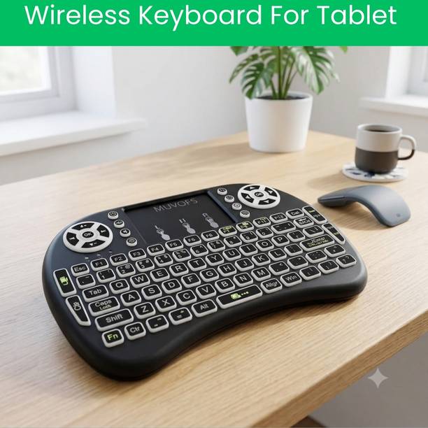 GUGGU Mini Bluetooth Wireless Keyboard, Portable Design for Windows & Smart TVOK485 Wireless Thumb-size Tablet Keyboard Compatible with iPad