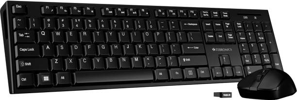 ZEBRONICS Zeb-Companion 304 (Black) Wireless Standard Laptop Keyboard Compatible with Laptop